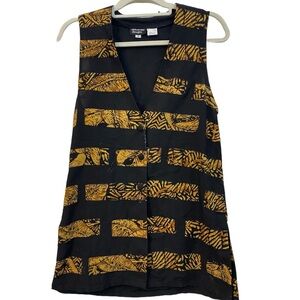 Vintage 90s tiger print vest size medium